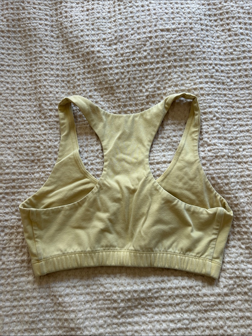 ✨ MATE the label organic cotton sports bra sz M in butter yellow - Picture 3 of 3